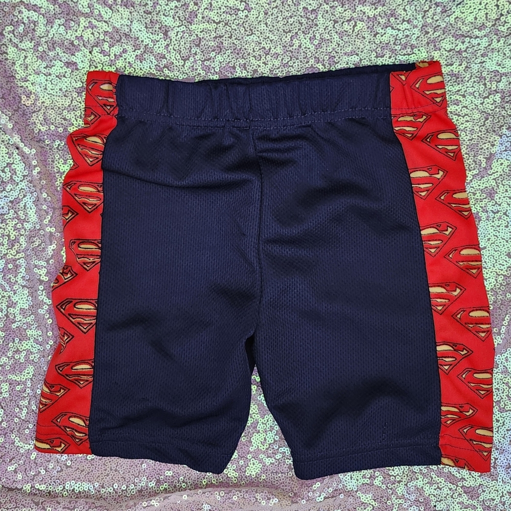 DC Comics Super Man Blue and Red Athletic Shorts 2T, Cute!!